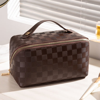 Sandsberg | Luxus Checkered Make-up Kosmetiktasche