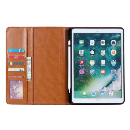 Leder Flip Case für iPad 9,7 (2017-2018), 10,2 (7. / 8. Gen), Air 2/3/4, Pro 9,7/10,5/11 - Wasserdicht, Stoßfest, Business Tablet Hülle