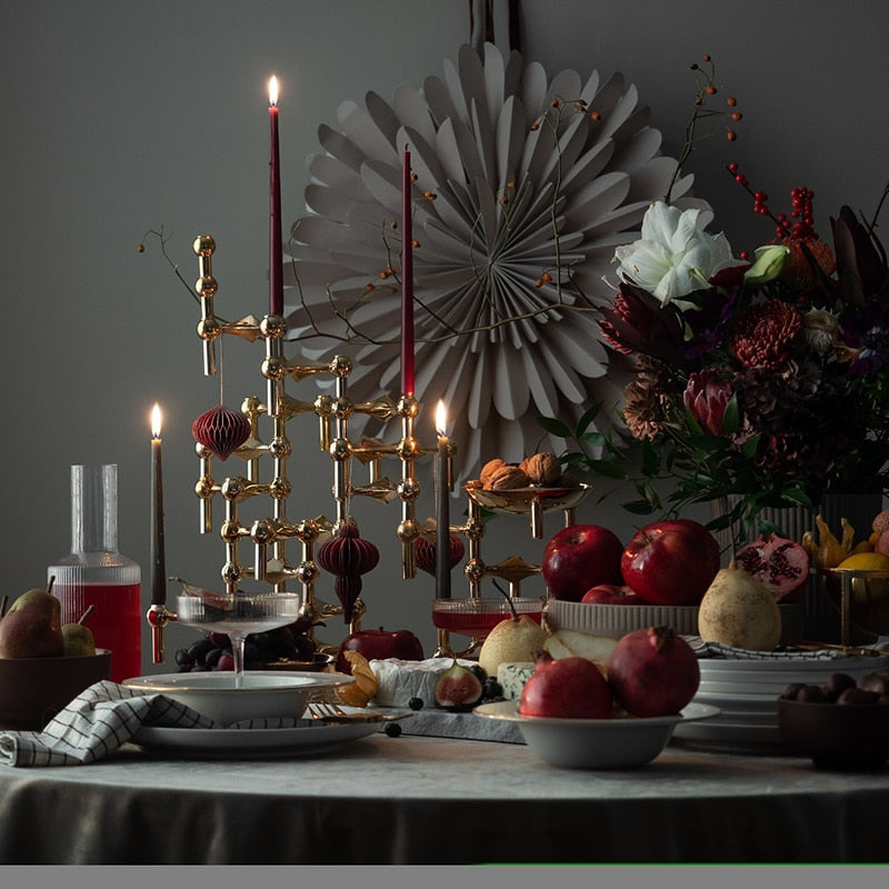 Molekulare Struktur Edelstahl Kerzenhalter