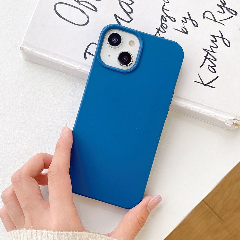 Blaue kompostierbare Hülle