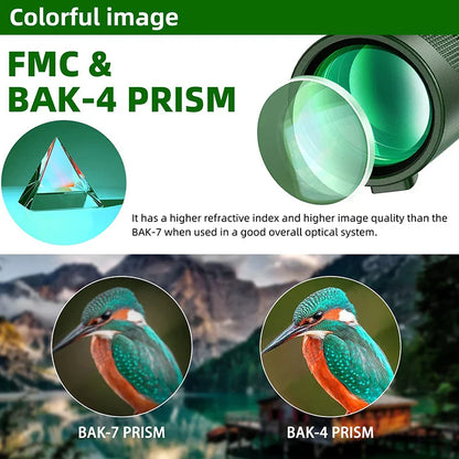 80x100 HD Zoom Monokular Teleskop: Leistungsstarke tragbare Ferngläser für Jagd, Camping und Outdoor-Reiseerkundung