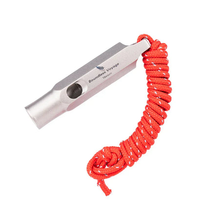 Meistere Deine Sicherheit: Original Boundless Voyage Titanpfeife - Dein unverzichtbarer Begleiter für Notfälle, Survival und Abenteuer