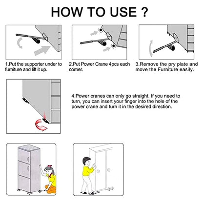Schwerlast-Möbelheber und -beweger-Set - Ideal für Waschmaschinen, Kühlschränke und Möbeltransport - Einfaches Hebe- und Transporthilfewerkzeug