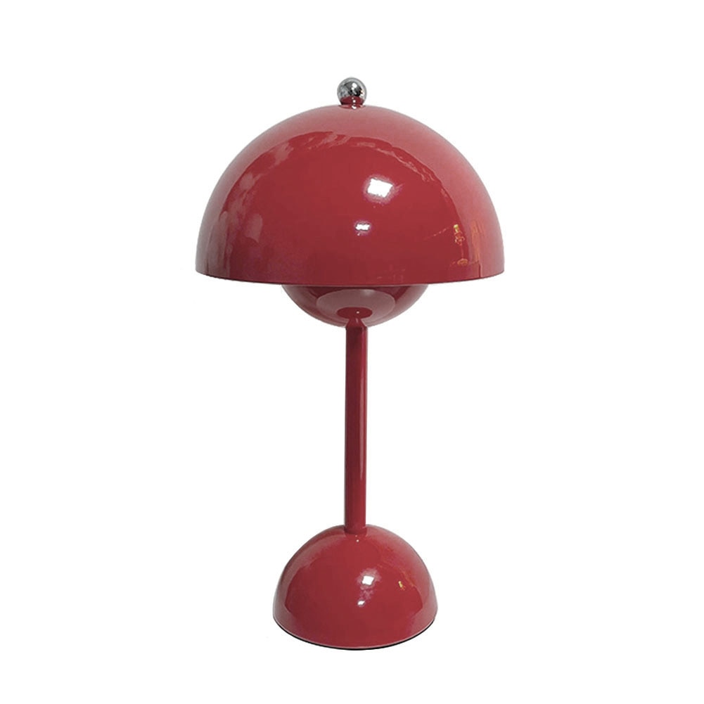 Rote Tischlampe mit leichtem Metallic-Finish