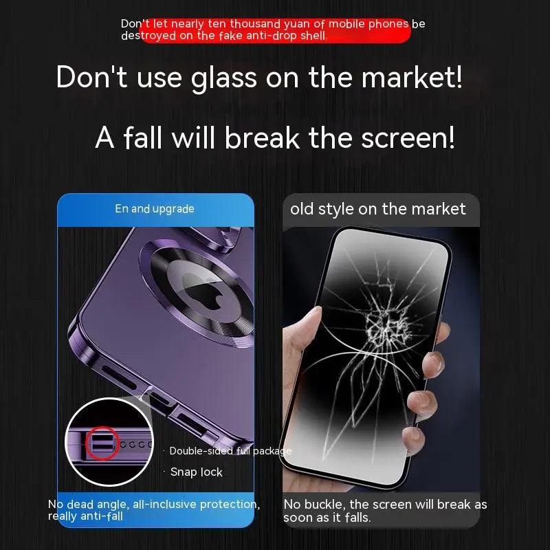 Case 360° Full Screen Lens Metall Magnetisch Magsafe Hüllen Aluminium für iPhone 15 14 13