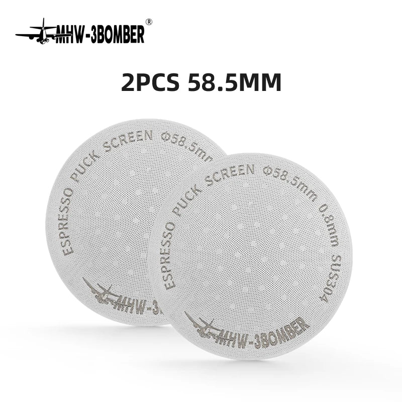 MHW-3BOMBER 51/53/58.5mm Espresso Puck Screen Doppel-Layer Metall Kaffee Wiederverwendbarer Filter