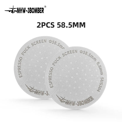 MHW-3BOMBER 51/53/58.5mm Espresso Puck Screen Doppel-Layer Metall Kaffee Wiederverwendbarer Filter