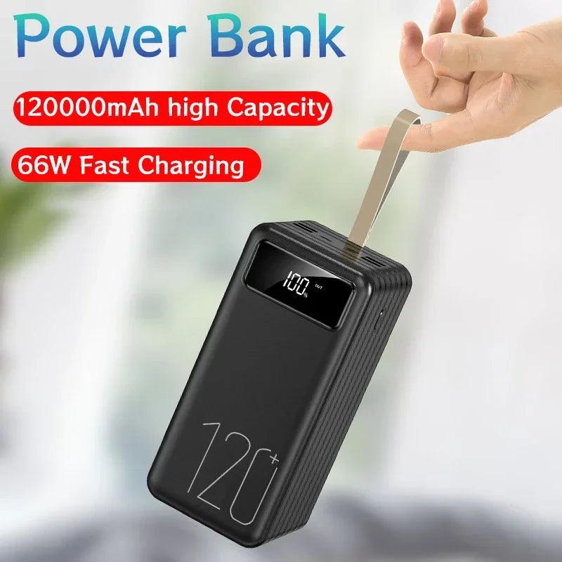 Sandsberg | 120Ah Mega Power Bank - Hochgeschwindigkeits tragbares Ladegerät für iPhone & Huawei