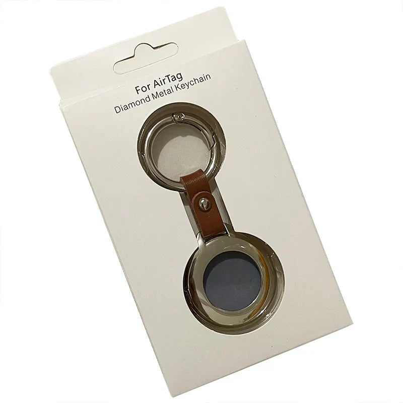 Hochwertige Leder Metall Anhänger Schutzhülle Für Apple Airtags