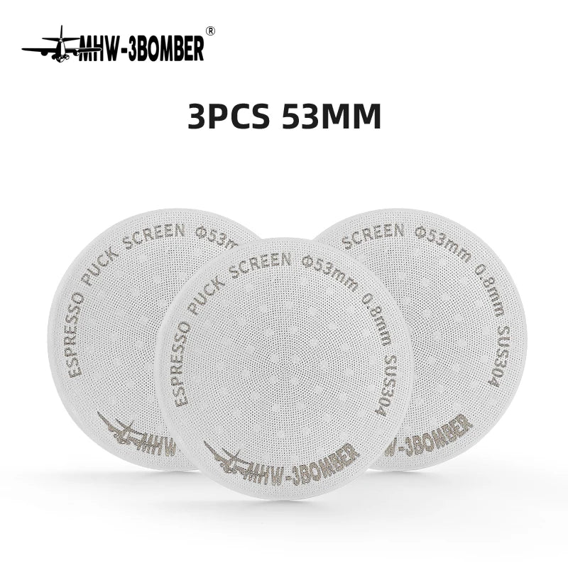 MHW-3BOMBER 51/53/58.5mm Espresso Puck Screen Doppel-Layer Metall Kaffee Wiederverwendbarer Filter