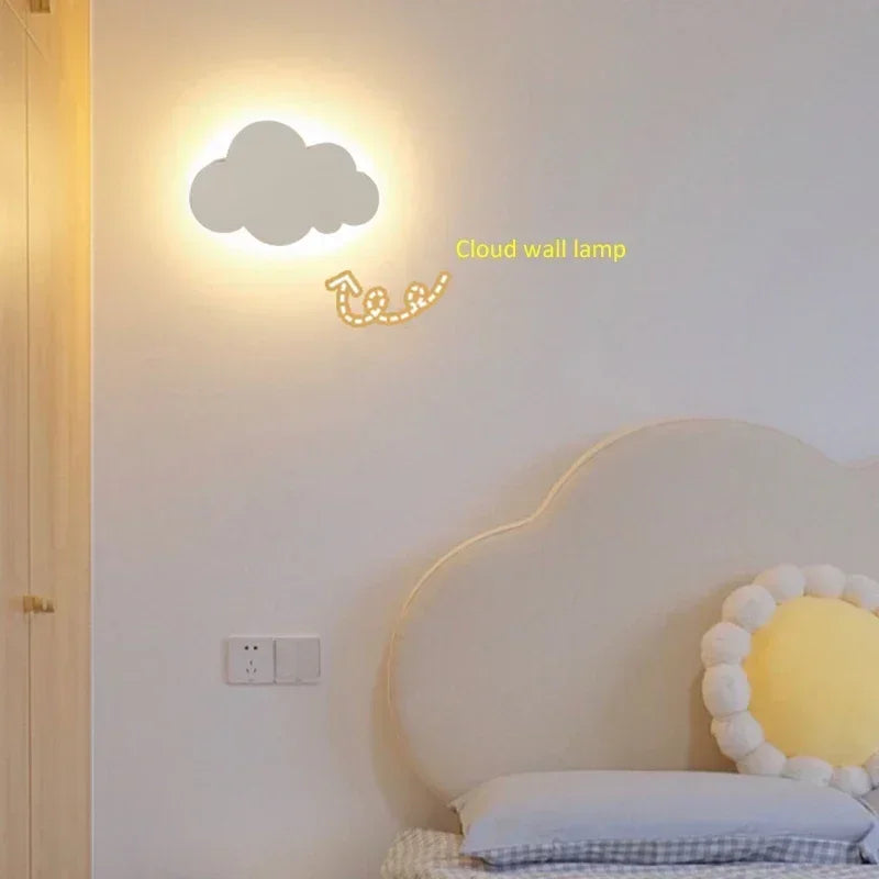 LED Cloud Wandlampe – 3-Farben-Dimmung Moderne Wandbeleuchtung für Schlafzimmer, Wohnzimmer und Babyzimmer Dekor
