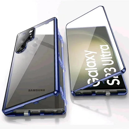 Metall Aluminiumlegierung 360 Hülle mit Sicherheitsverschluss für Samsung Galaxy S24-S23 Serie