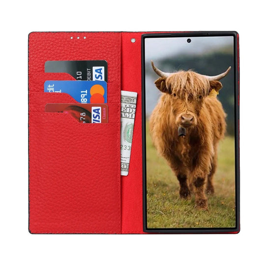 Sandsberg Echtleder-Brieftaschenhülle für Samsung Galaxy S23 Ultra