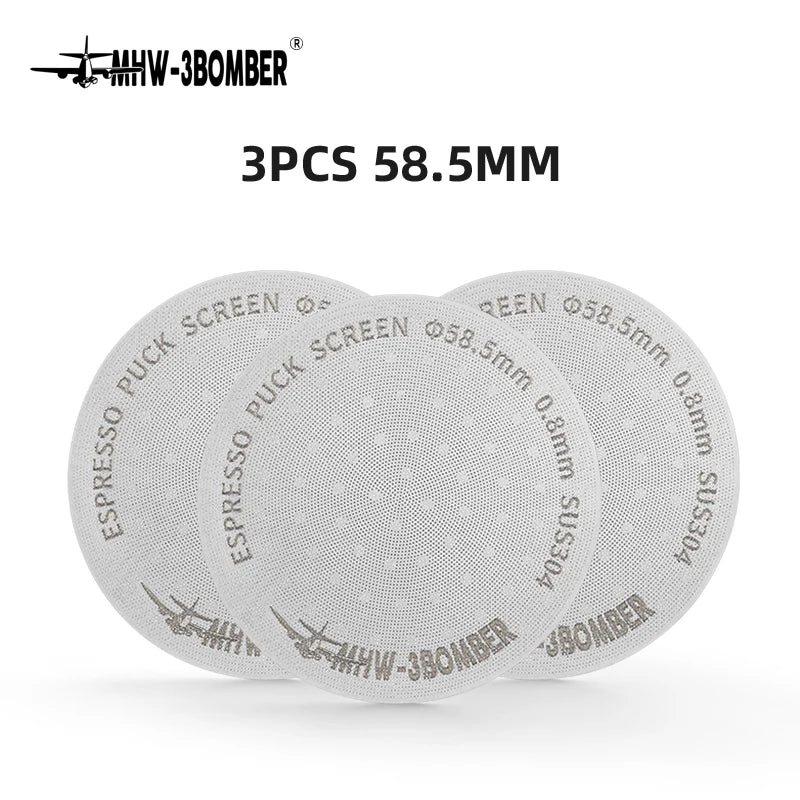 MHW-3BOMBER 51/53/58.5mm Espresso Puck Screen Doppel-Layer Metall Kaffee Wiederverwendbarer Filter