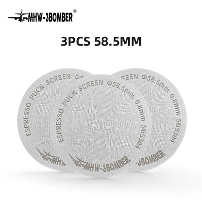 MHW-3BOMBER 51/53/58.5mm Espresso Puck Screen Doppel-Layer Metall Kaffee Wiederverwendbarer Filter