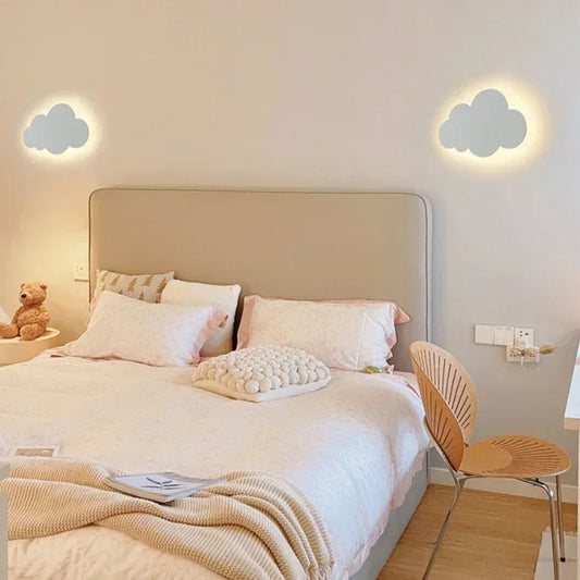 LED Cloud Wandlampe – 3-Farben-Dimmung Moderne Wandbeleuchtung für Schlafzimmer, Wohnzimmer und Babyzimmer Dekor