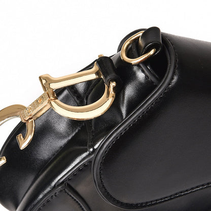 Sandsberg - luxuriöse Damen Umhängetasche - exklusive PU - Leder Satteltasche