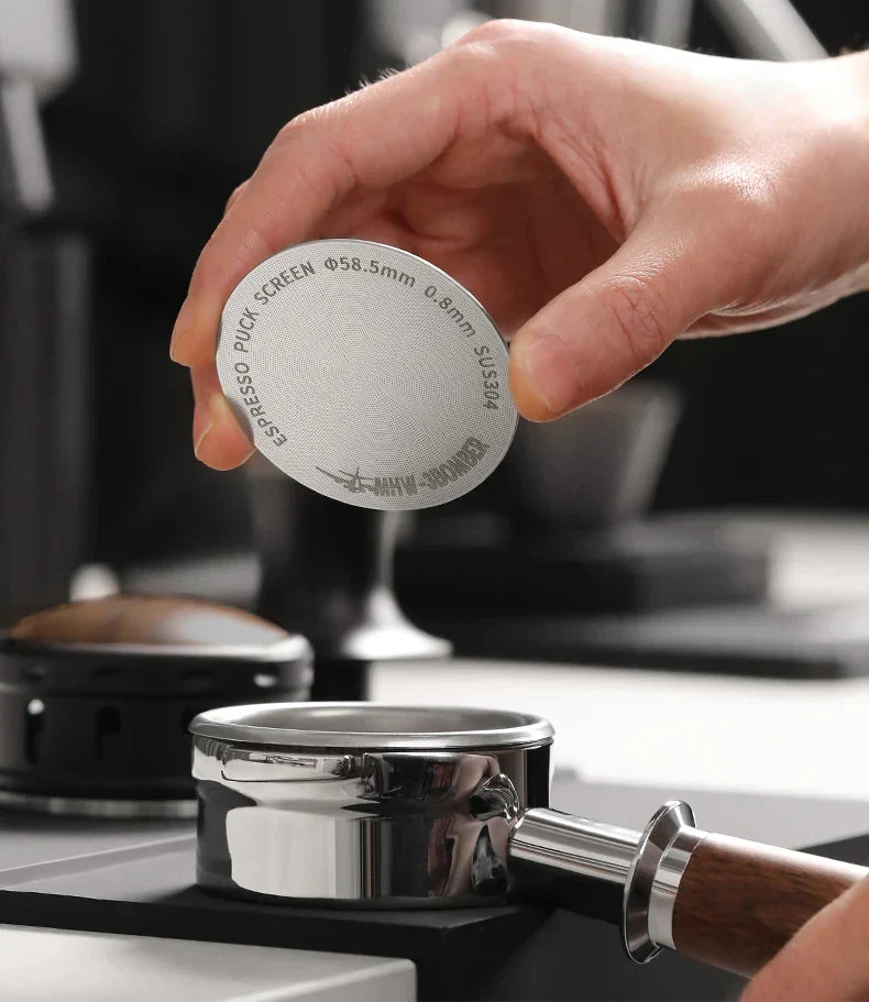 MHW-3BOMBER 51/53/58.5mm Espresso Puck Screen Doppel-Layer Metall Kaffee Wiederverwendbarer Filter