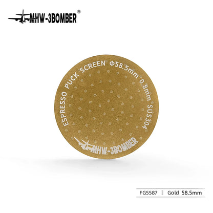 MHW-3BOMBER 51/53/58.5mm Espresso Puck Screen Doppel-Layer Metall Kaffee Wiederverwendbarer Filter