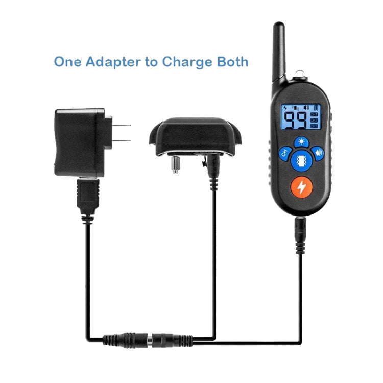 Sandsberg | 800m Fernbedienung Elektrischer Schock Hunde Trainingsgerät Vibration Warnung Haustierbedarf Elektronisches Wasserdichtes Halsband, Stil:556-1(US Stecker)