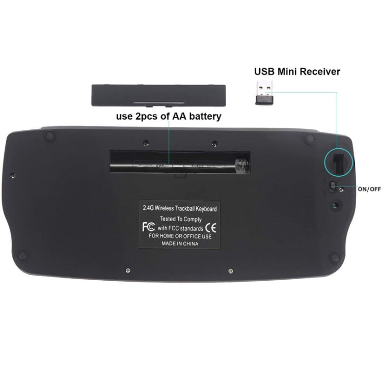 Sandsberg | MY-10 2.4G 78 Tasten 1200 DPI Mini Wireless Trackball Tastatur Wireless Tastatur und Maus Set