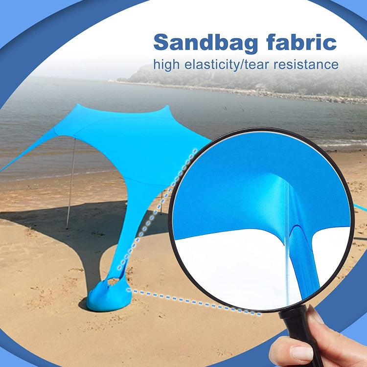 Sandsberg | Outdoor Strand Lycra Pavillon Camping Zelt Sonnenschutz Angelzelt, Größe: 210x200x150cm (See Blau)
