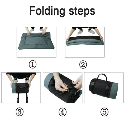 Sandsberg | Outdoor Camping Faltbare Haustier Schlafmatte 600D Oxford Stoff Wasserdichte Hundematte (Grau)