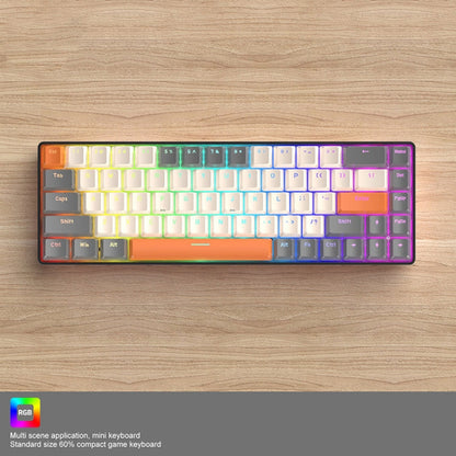 Sandsberg | ZIYOU LANG T8 68 Tasten RGB Gaming Mechanische Tastatur, Kabellänge: 1,5m, Stil: Mikro Licht Version Grüner Schaft