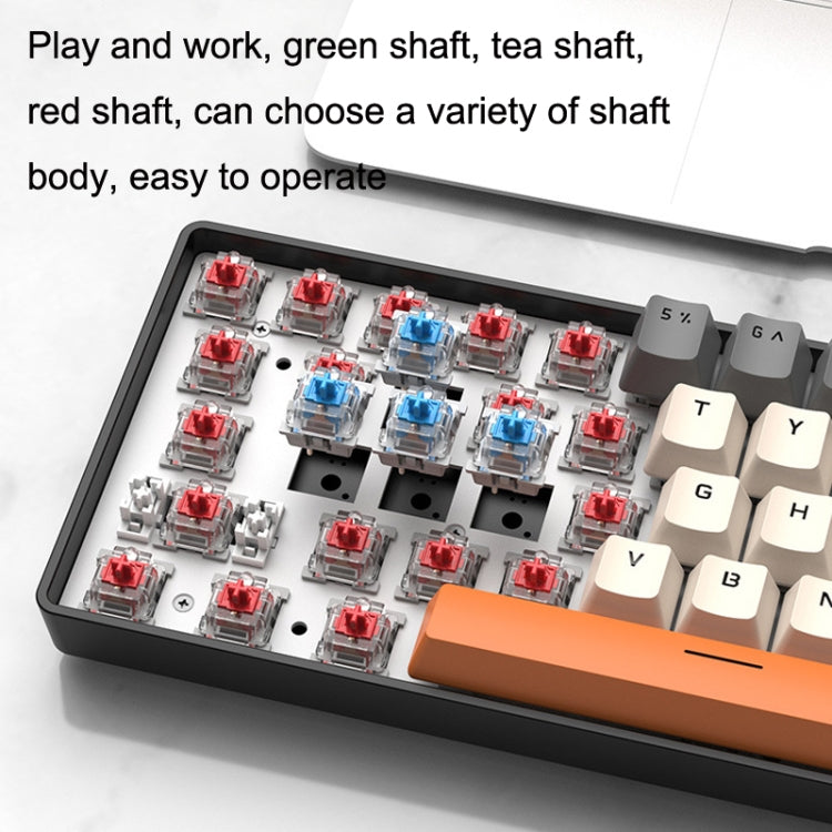 Sandsberg | ZIYOU LANG T8 68 Tasten RGB Gaming Mechanische Tastatur, Kabellänge: 1,5m, Stil: Mikro Licht Version Grüner Schaft