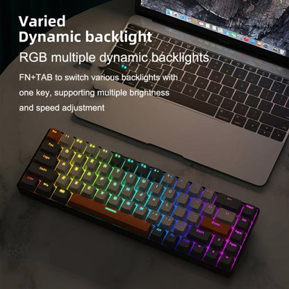 Sandsberg | ZIYOU LANG T8 68 Tasten RGB Gaming Mechanische Tastatur, Kabellänge: 1,5m, Stil: Mikro Licht Version Grüner Schaft
