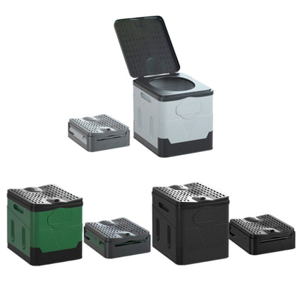 Sandsberg | Auto Faltbare tragbare Toilette Outdoor Notfall Mobile Toilette (Dunkelgrau)