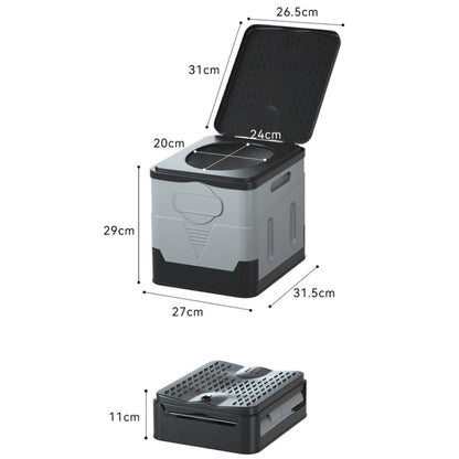 Sandsberg | Auto Faltbare tragbare Toilette Outdoor Notfall Mobile Toilette (Dunkelgrau)