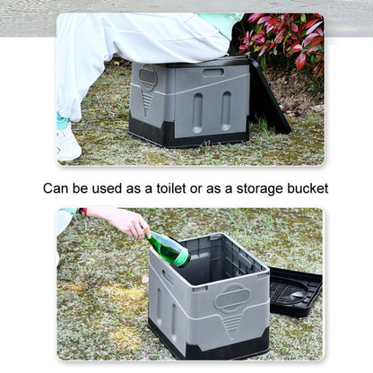 Sandsberg | Auto Faltbare tragbare Toilette Outdoor Notfall Mobile Toilette (Dunkelgrau)