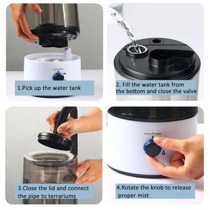 Sandsberg | 4L Reptil Befeuchter Nebelgerät Kühle Nebel Nebel Mister mit Schlauch für Schildkrötenhabitat EU-Stecker