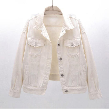 Kurze und fröhliche Jeansjacke Herbst