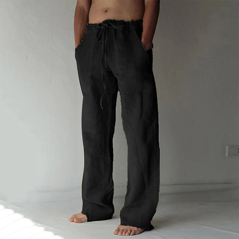Herren Baggy Leinenhose