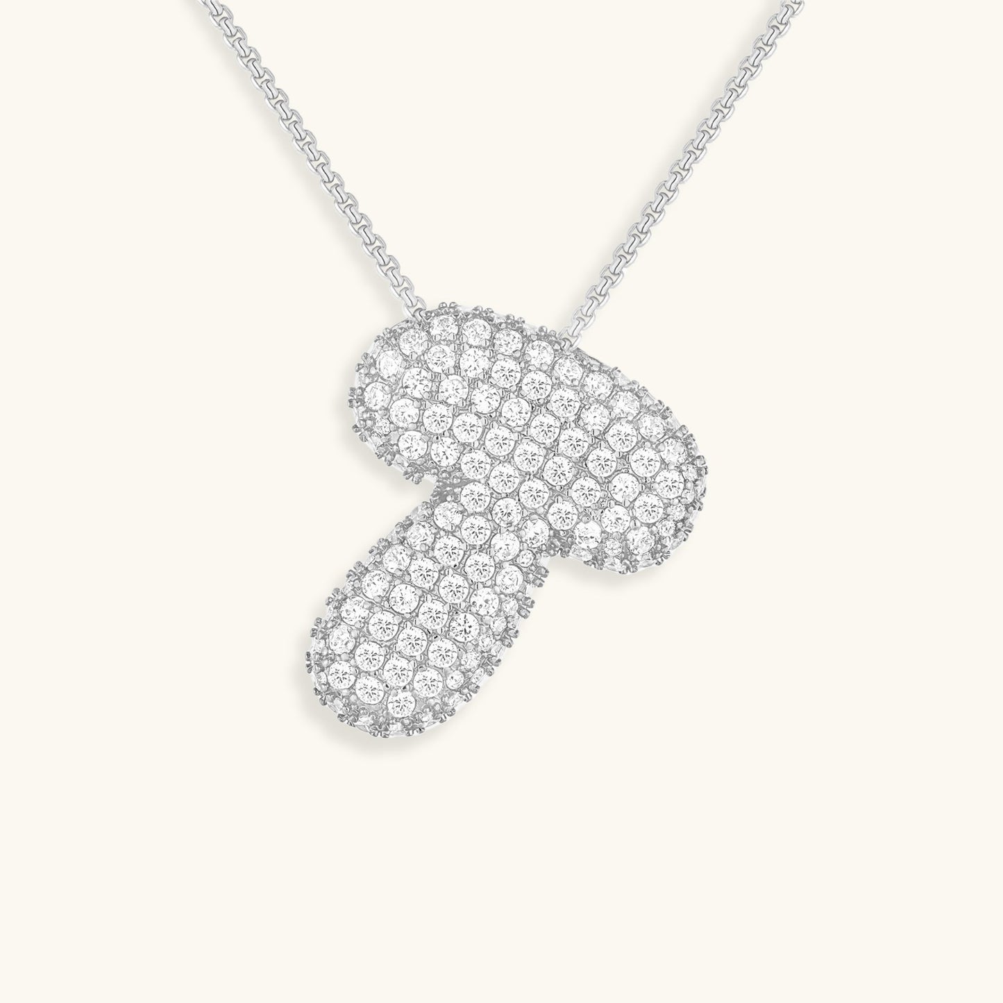 Bubble Initial-Diamant-Halskette