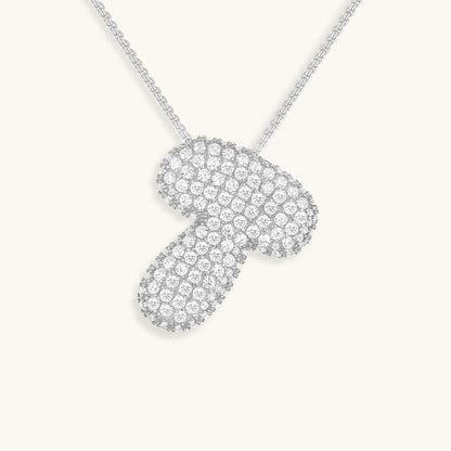 Bubble Initial-Diamant-Halskette