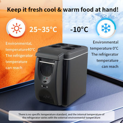 Kompakter 6L tragbarer Mini-Kühlschrank für Autos – DC 12V elektrischer Kühler für Getränke, Meeresfrüchte und Obst, ideal für Reisen und Outdoor-Abenteuer