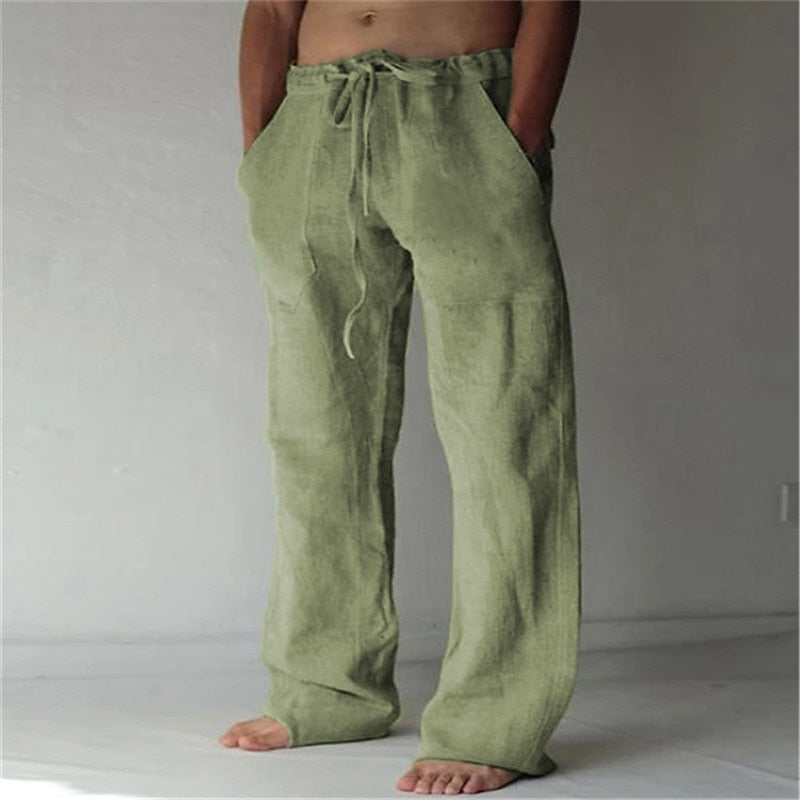 Herren Baggy Leinenhose