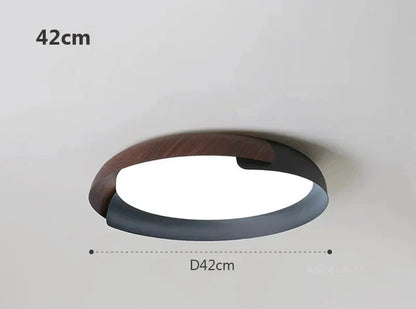 Moderne Deckenleuchte mit Holzmuster – Stilvolle LED Beleuchtung für Wohnzimmer