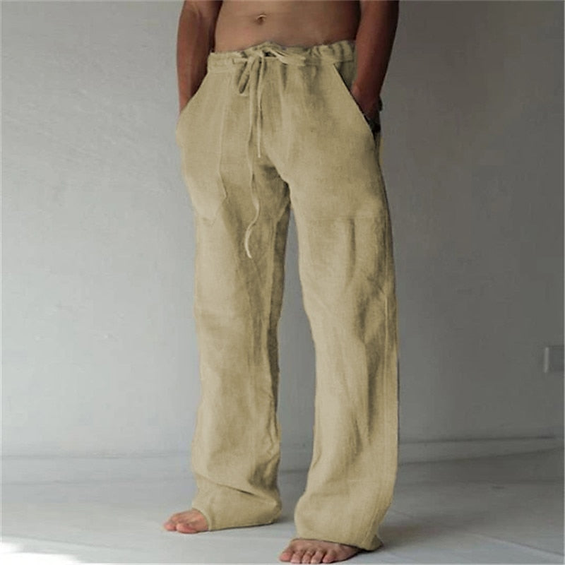 Herren Baggy Leinenhose