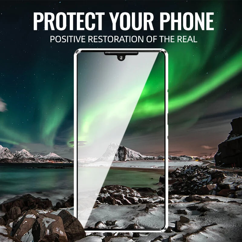 Magnetische gehärtete Glas doppelseitige Telefonhülle für Samsung