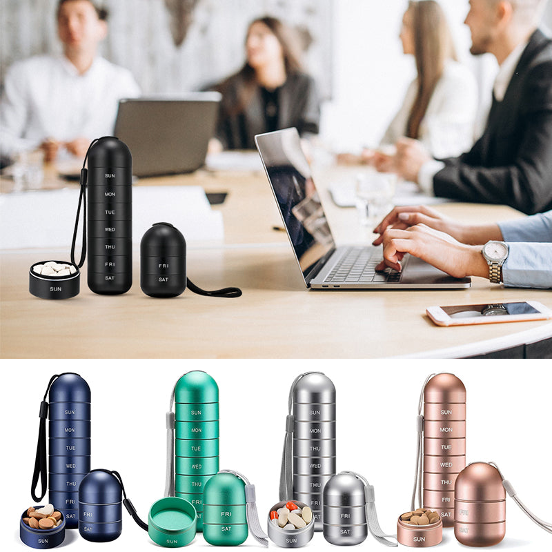 7-Tage tragbare Pillendose für Reisen