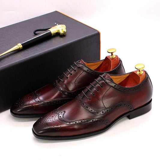 Handgefertigte Herren Oxford Schuhe Leder Brogue Dress Klassische Geschäftliche Formelle Schuhe