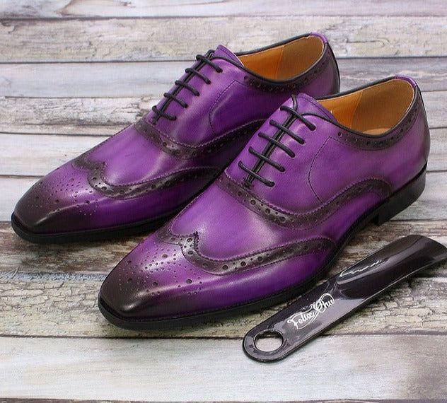 Handgefertigte Herren Oxford Schuhe Leder Brogue Dress Klassische Geschäftliche Formelle Schuhe