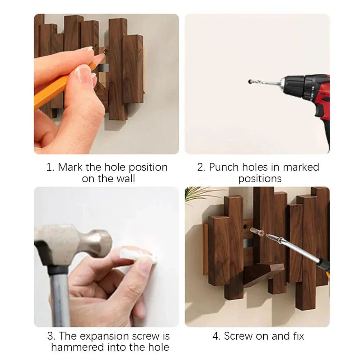 Sandsberg-Wandmantel aus Holz Klavier – Praktisch und Elegant zur Organisation Ihres Eingangs