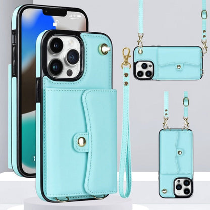 Leder Schultertasche mit Tragetasche und Lanyard für das iPhone