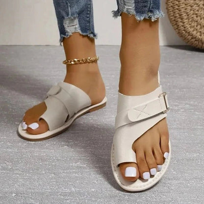 Frauen Orthopädische Hallux Valgus Korrektur Leder Sandalen