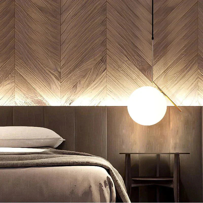 Nordic Pendelleuchte mit Glaskugel